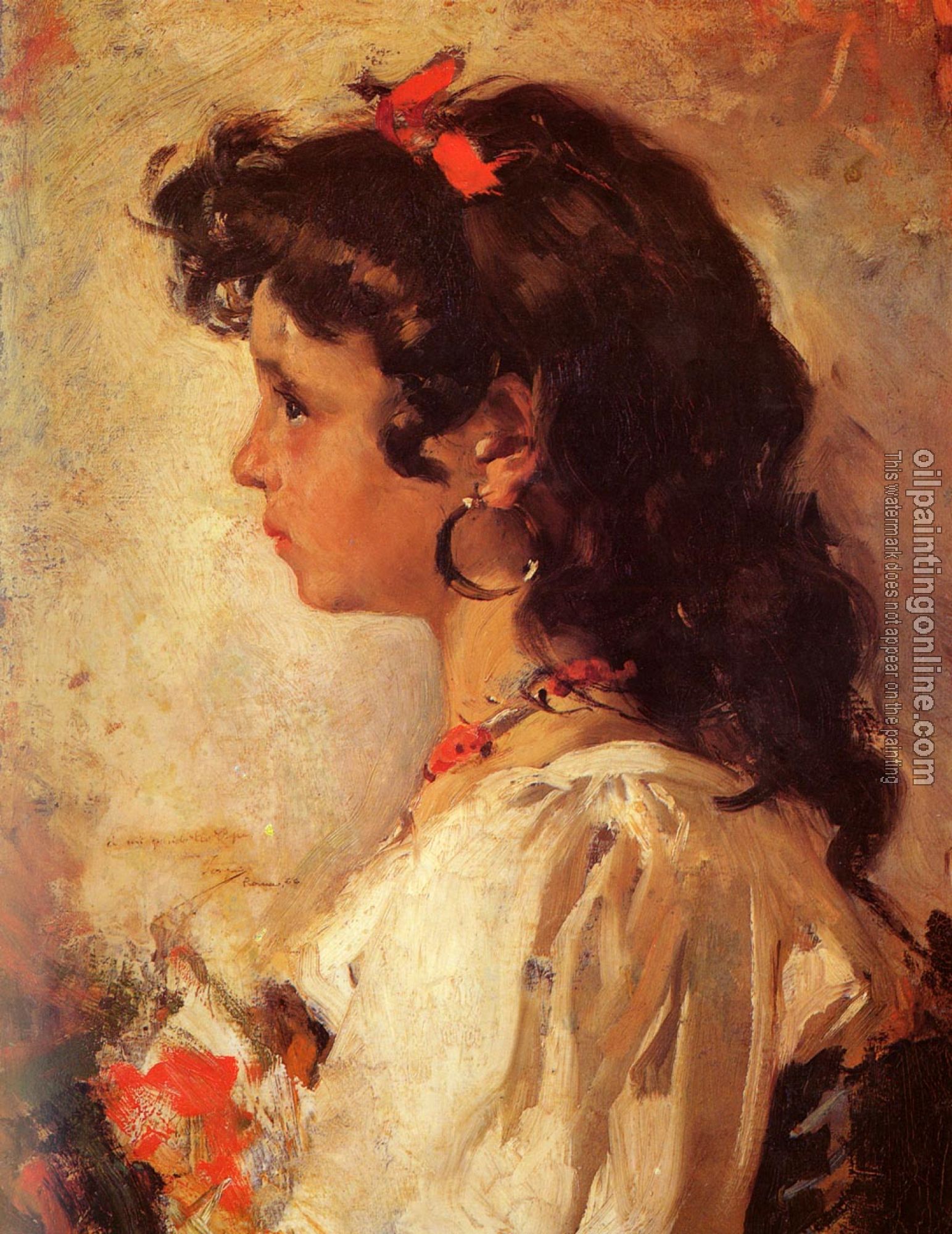 Joaquin Sorolla y Bastida - Cabeza de Italiana